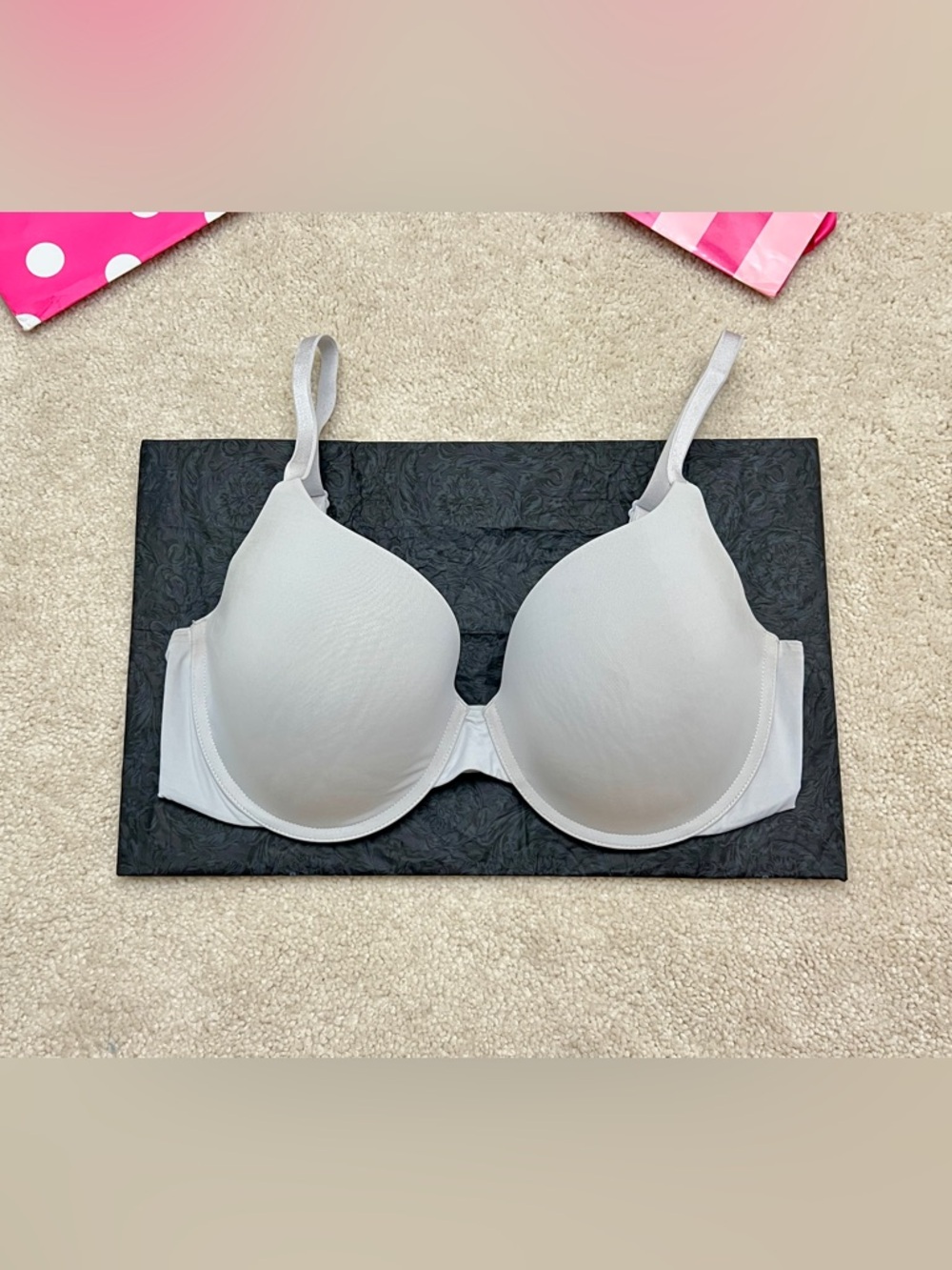 Retired Victoria’s Secret BBV Blue Smooth Lined Uplift Semi Demi Bra 36D - Picture 2 of 3